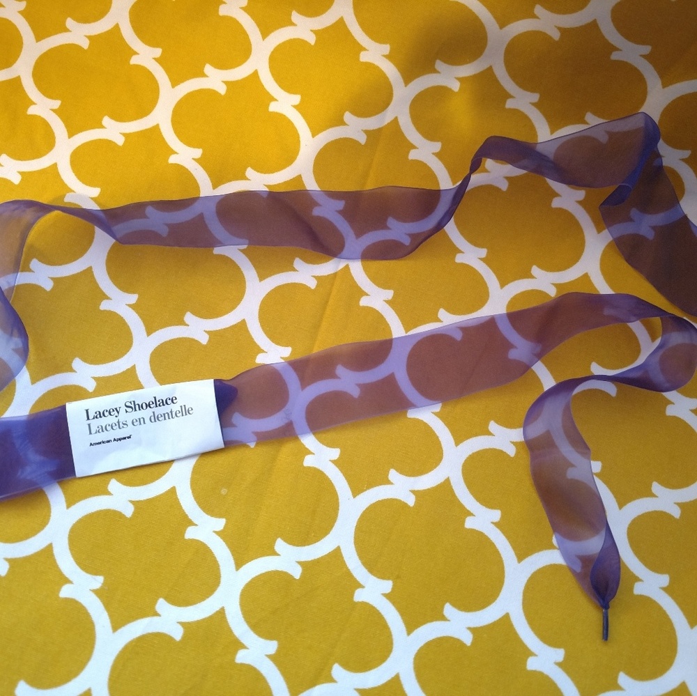 New American Apparel Lacey Shoelaces Purple Pair